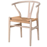 wishbone chair with rattan seat