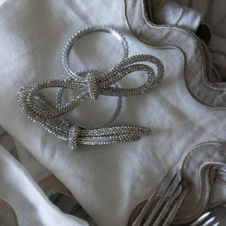 Rhinestone Bow Napkin Holders | Set of 4 - CharlesTed Home