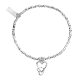 Mini Cube Interlocking Love Heart Bracelet