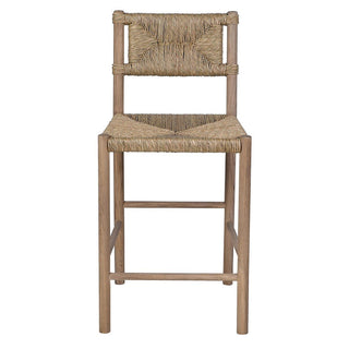 Woven chair with natural finish on a white background