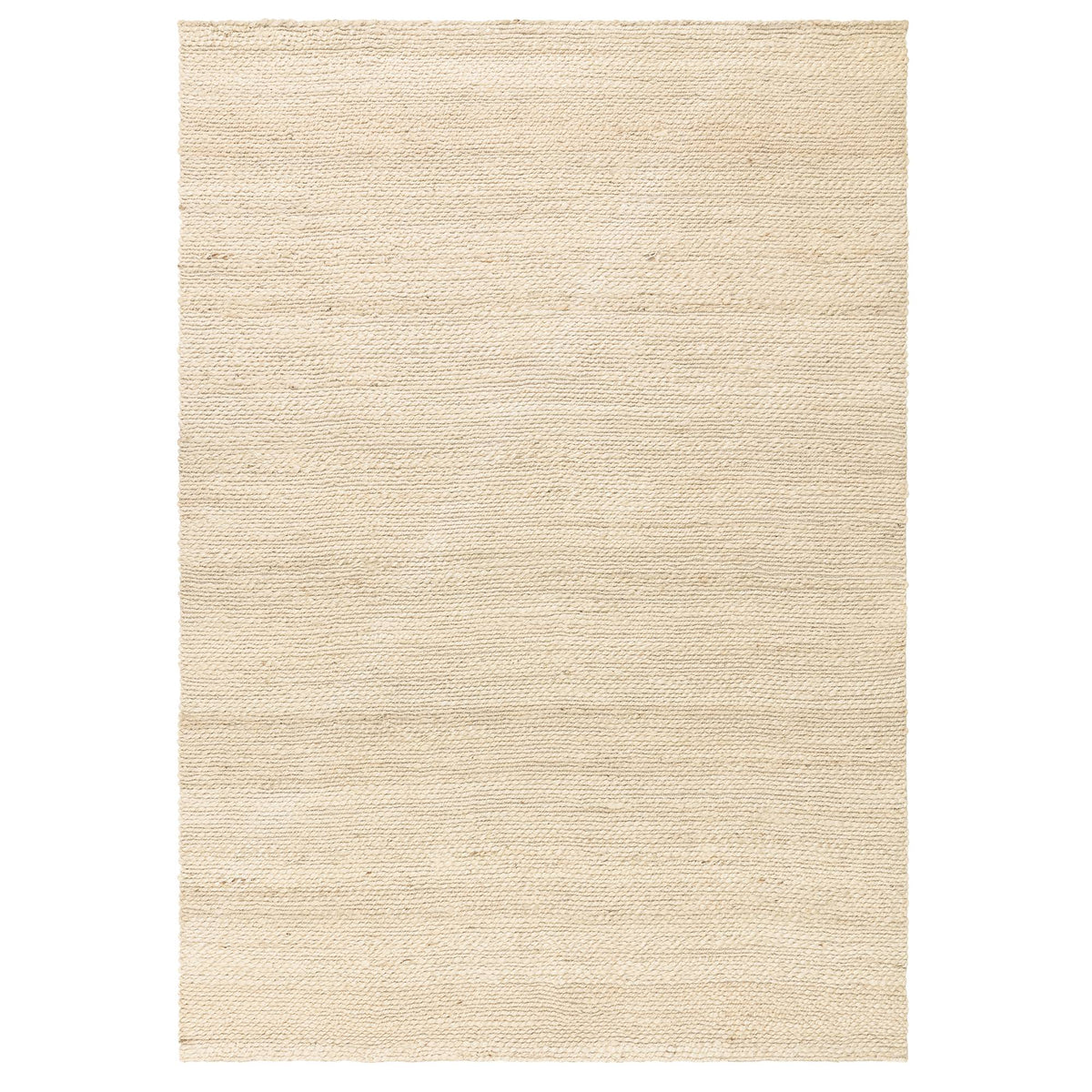Simplicity handwoven jute rug in blonde, full flat view