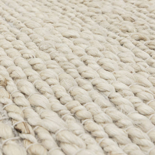 Simplicity blonde jute rug, corner detail