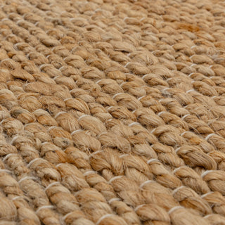 Simplicity natural jute rug, corner detail