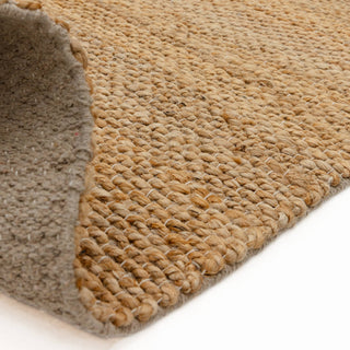 Simplicity handwoven jute rug in natural, texture detail