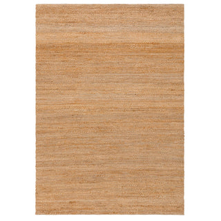 Simplicity handwoven jute rug in natural, full flat view