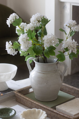 Verona Classic White Ceramic Vase with Handles - CharlesTed Home