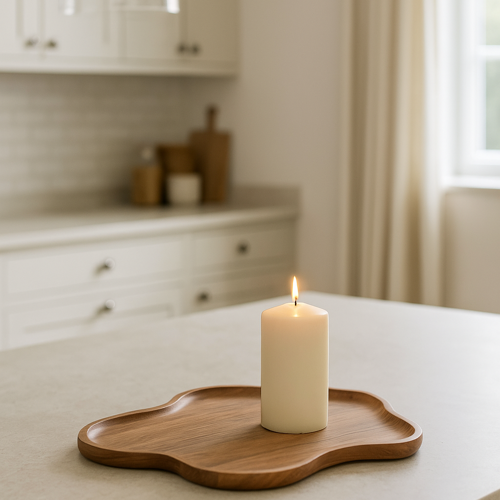 A stylish and sophisticated chopping board, crafted from luxurious mango wood with a wave-like edge detail. Perfect for elevating your kitchen decor or as a chic surface for displaying candles.

Dimensions:

H 1.5cm W 31m D 38cm
