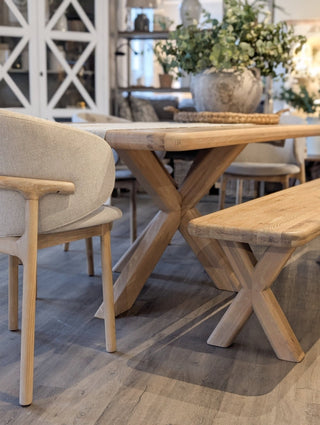 Wexley Oak Bench | White Oak - CharlesTed Home