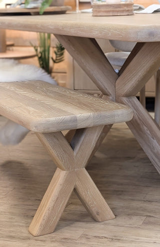 Wexley Oak Bench | White Oak - CharlesTed Home