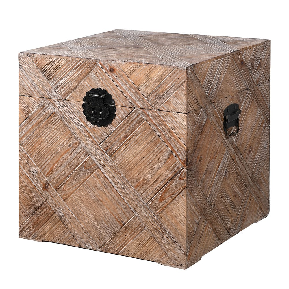 A gorgeous carved effect lidded trunk.