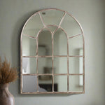 bronzed metal window mirror