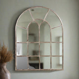 bronzed metal window mirror