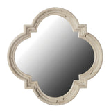 Charles Ted Merida Vintage Quatrefoil Wall Mirror with stoneware finish