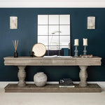 Charles Ted Sarah Console Table - Rustic Pine Elegance with Practical Storage