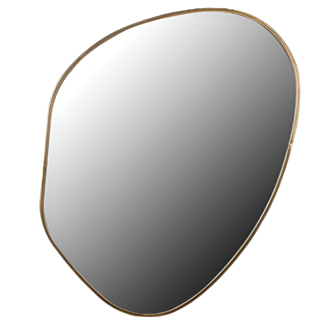 Charles Ted large asymmetrical wall mirror with gold frame