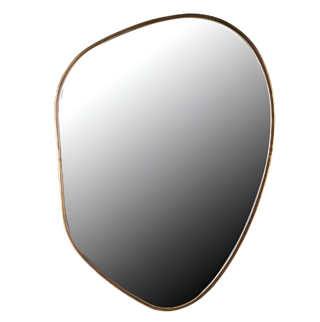 Charles Ted small asymmetrical wall mirror with gold frame