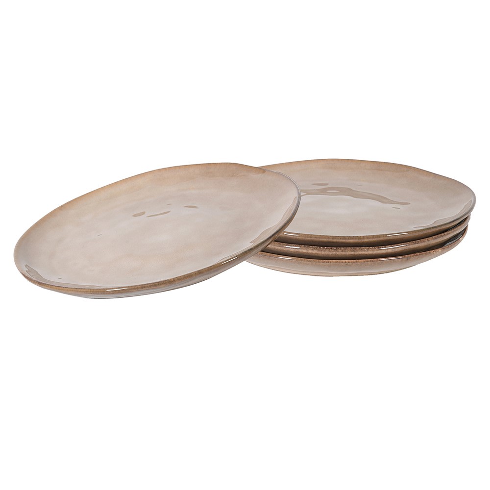 Glazed stoneware dining plates