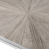 close up Parquet Coffee Table | Modern Minimalist Metal Frame Table