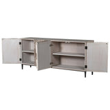 The most stunning sideboard featuring ripple detailing. Crafted from reclaimed pine with metal legs