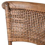 Wicker-backed bar stool