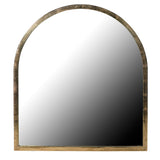 A stunningly crafted brass-framed arched top mirror.