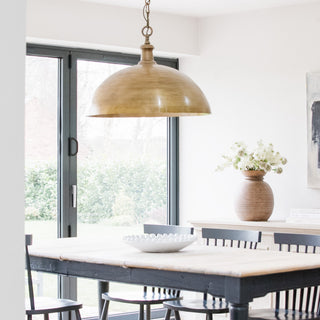Charles Ted Balham Vintage Brass Dome Pendant Light Raw Bronze - CharlesTed Home