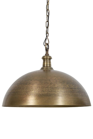 Charles Ted Balham Vintage Brass Dome Pendant Light Raw Bronze - CharlesTed Home