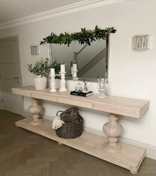 Charles Ted Laura Console Table - Rustic Elegance in Acacia Wood - CharlesTed Home