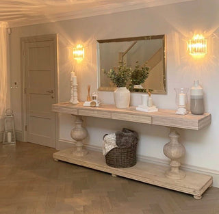 Charles Ted Laura Console Table - Rustic Elegance in Acacia Wood - CharlesTed Home