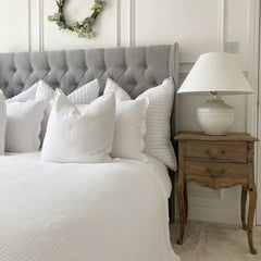 Charles Ted Rupert Rustic Reclaimed Pine Bedside Table with 2 Drawers – Vintage French Style - CharlesTed Home