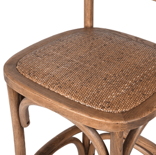 Charles Ted Rustic Wicker Barstool | Handcrafted Rattan Bar Chair for Kitchen Island or Home Bar - CharlesTed Home
