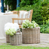 Charles Ted Sonoma Weatherproof Baskets | Outdoor Planters | Wicker & Plastic Lined | Three Sizes - CharlesTed Home