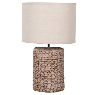 Charles Ted St Mawes Lamp | Rope Effect Ceramic with Cylinder Shade | Small - CharlesTed Home
