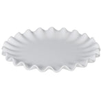 Serving plate with ruffled edges