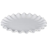 Serving plate with ruffled edges