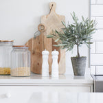 Crafted from rubber wood, our Wooden Salt & Pepper Mills feature a traditional design