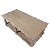 This stylish coffee table is crafted from beautiful weathered reclaimed pine. The balustrade leg detail adds timeless charm to any living area. Perfect for any modern or rustic décor.