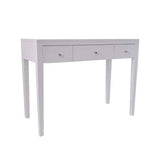 Alton Three Drawer Console Table | White