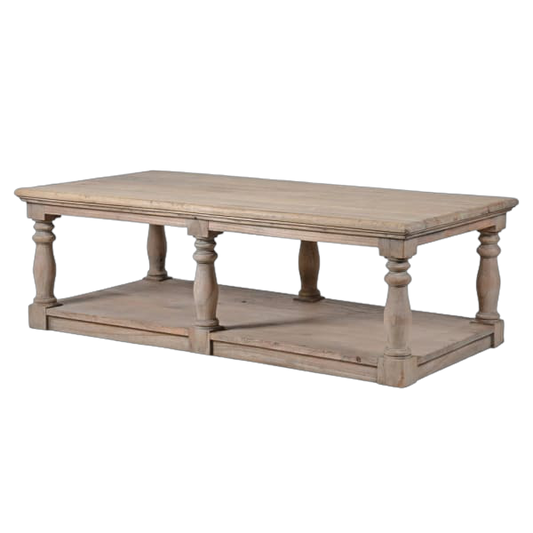 Augustine Weathered Pine Coffee Table | Delivery with 7 days *