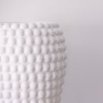 A fabulous White ceramic Vase with Bobble Detail 