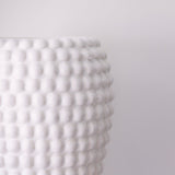 A fabulous White ceramic Vase with Bobble Detail 