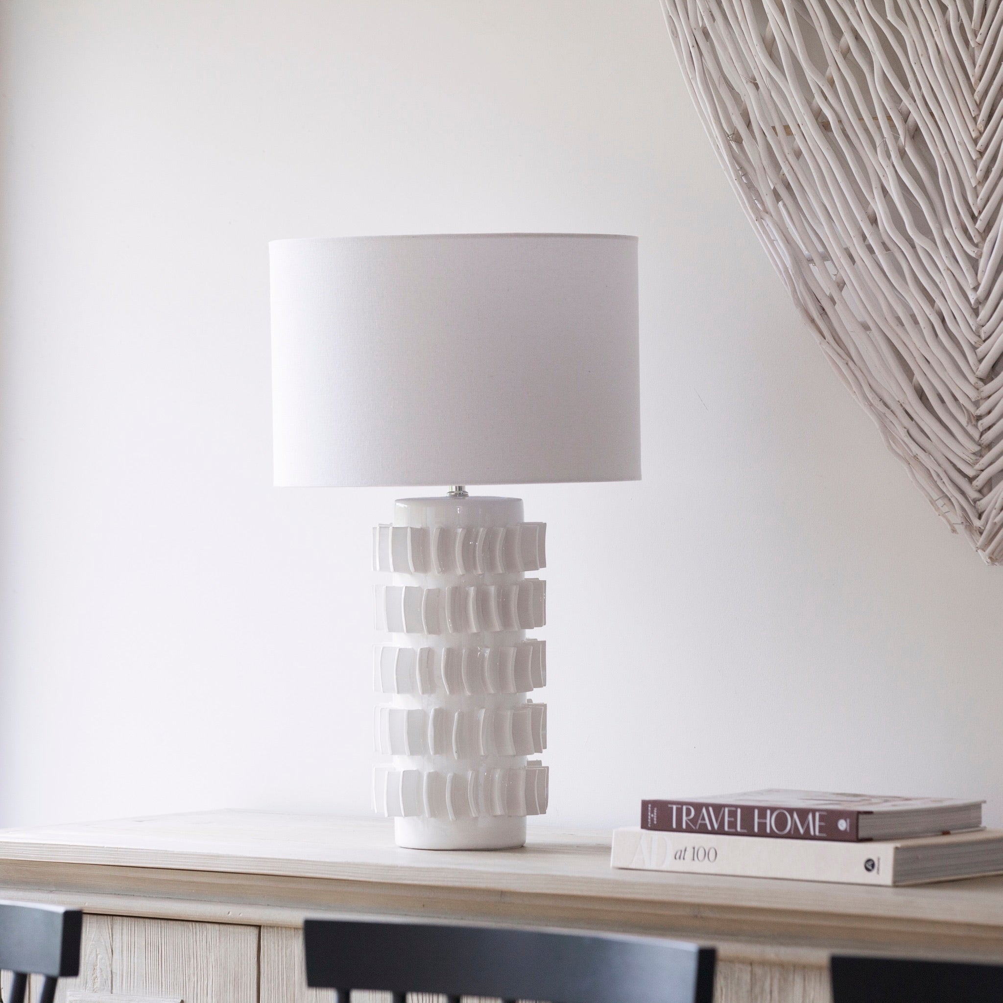 white tile lamp