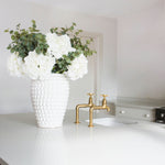 A fabulous White ceramic Vase with Bobble Detail 