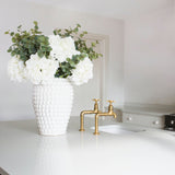 A fabulous White ceramic Vase with Bobble Detail 