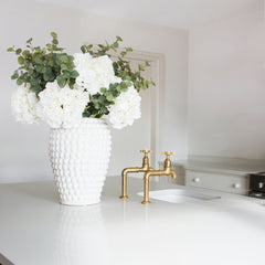 A fabulous White ceramic Vase with Bobble Detail 
