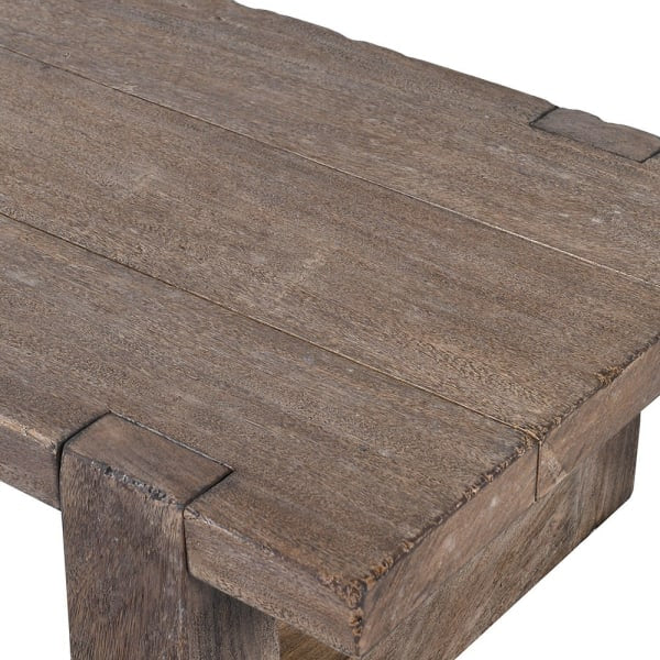 Chunky wooden coffee table